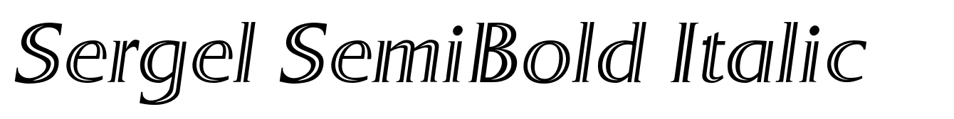 Sergel SemiBold Italic